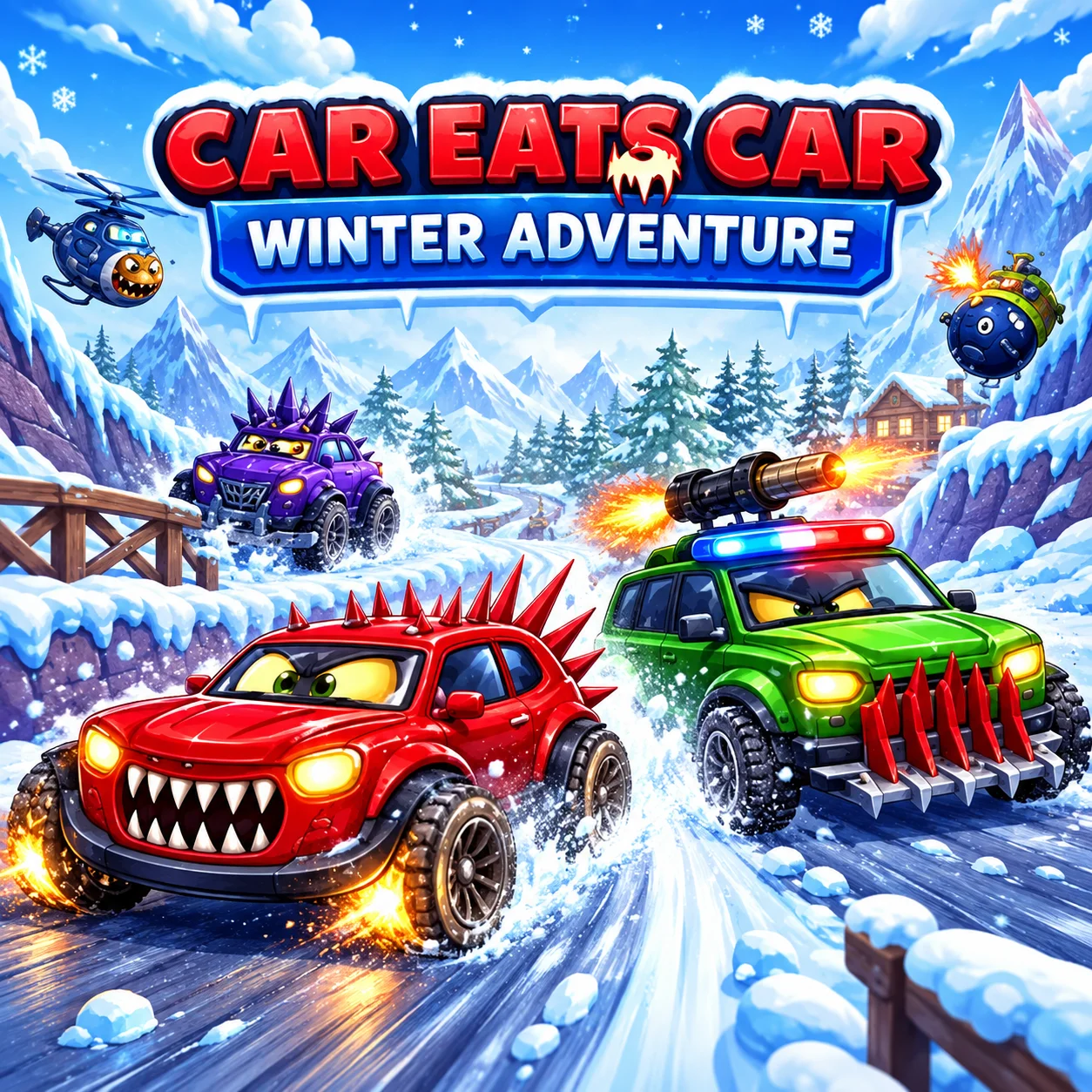 Play Car Eats Car Winter Adventure free online