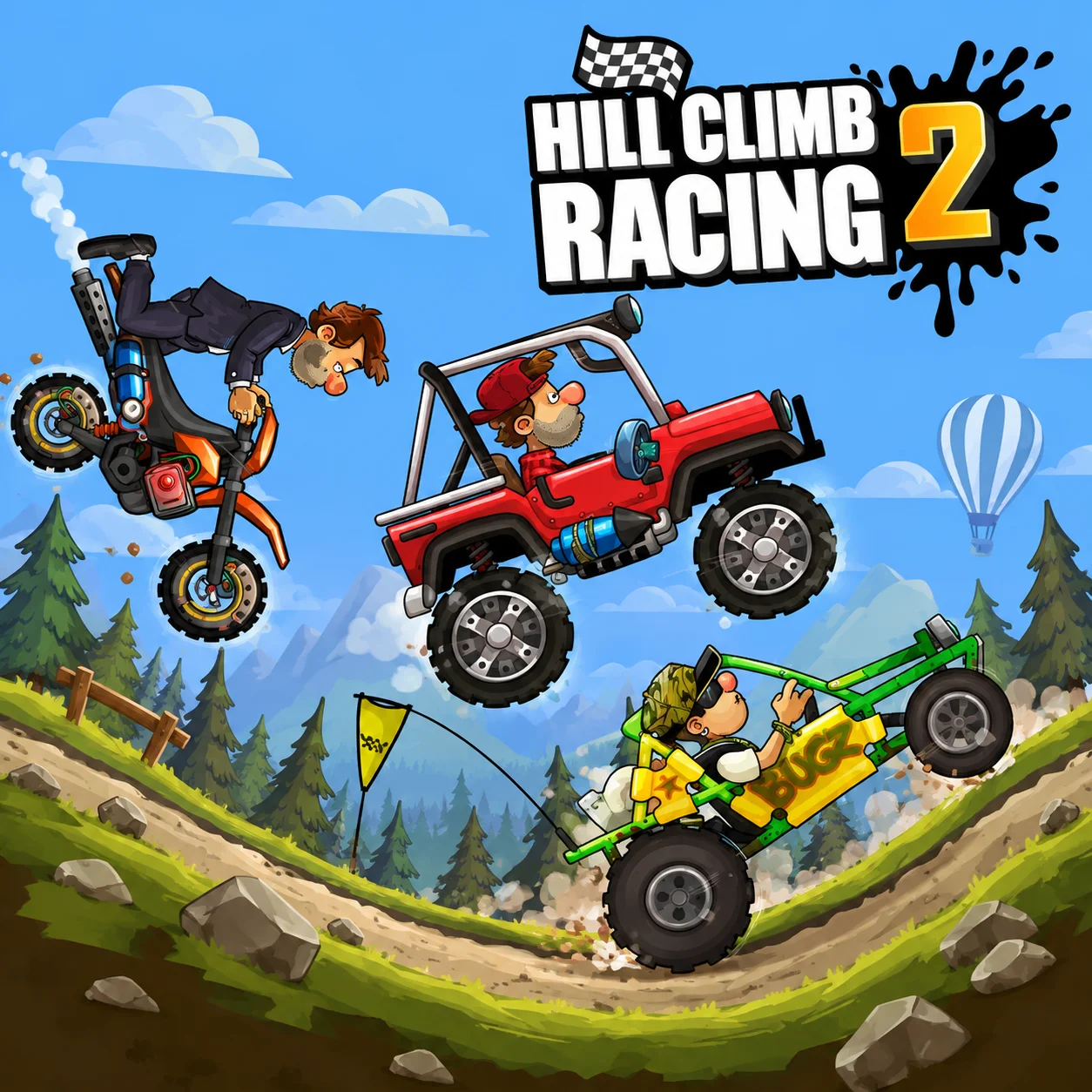 Play Hill Climb Racing 2 free online